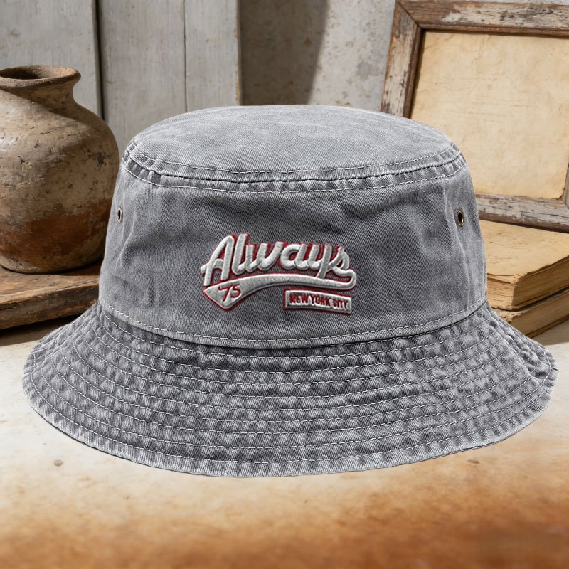 Bucket Hat Embroidered - قبعة دلو مطرزة بتصميم Always 73