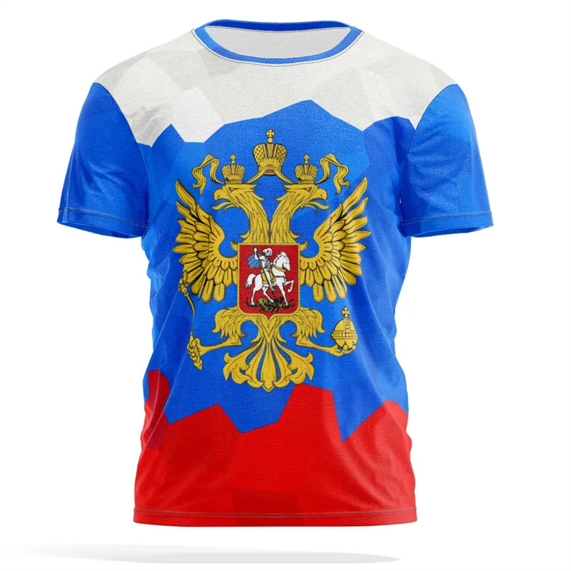 Street Fashion Russia - الروسية الوطنية شعار تي شيرت مطبوع