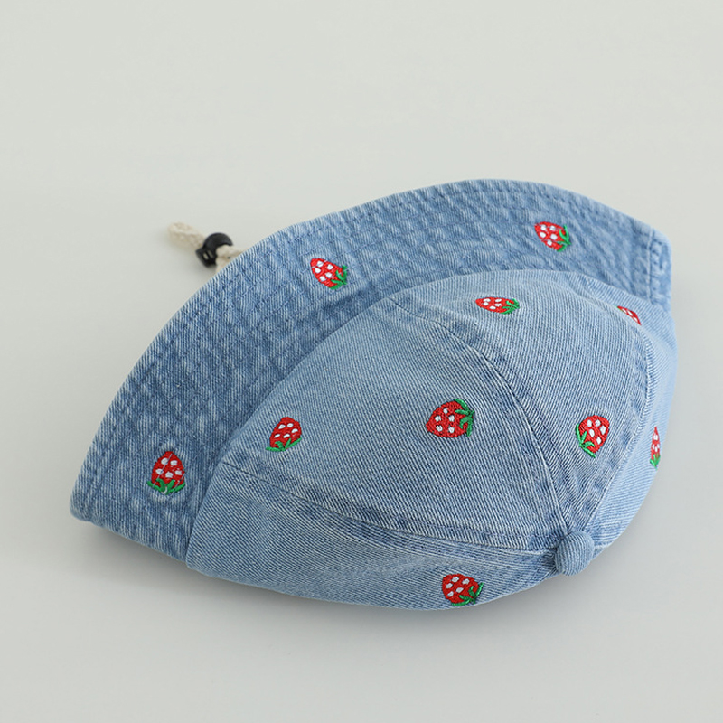 قبعة صياد مطرزة بالكرز للأطفال - مراجعة Bucket Hat Embroidered وسعره