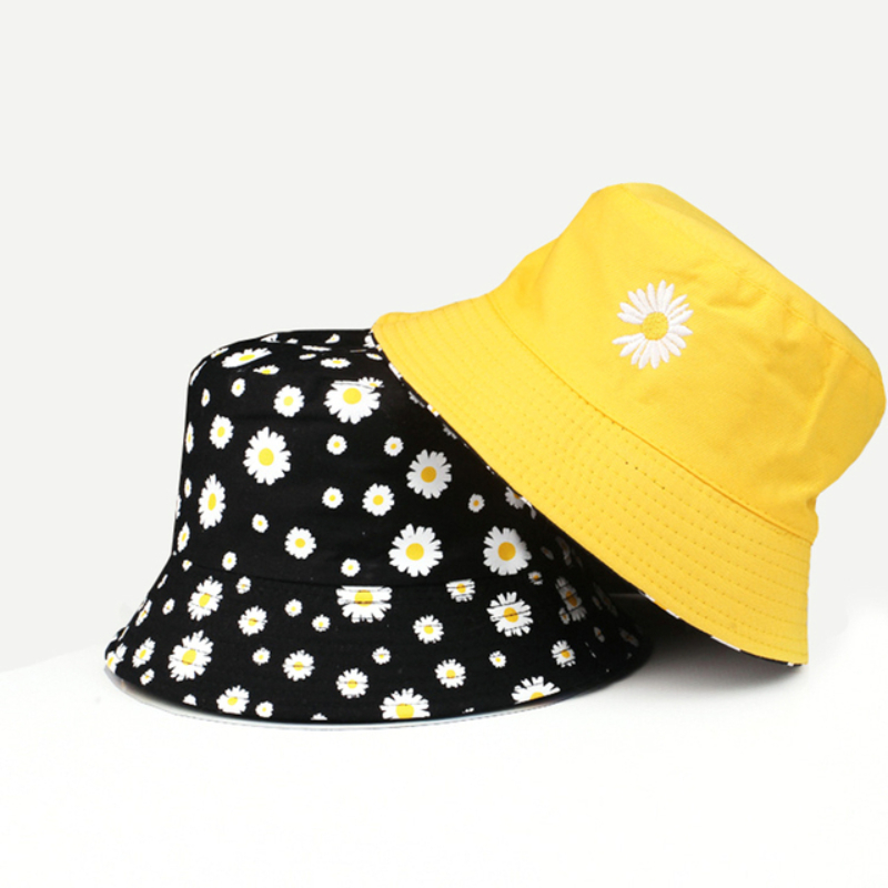 المرأة ديزي التطريز دلو القبعا - مراجعة Bucket Hat Embroidered وسعره