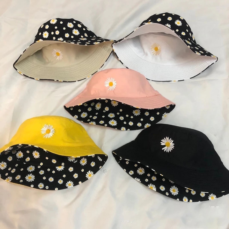 المرأة ديزي التطريز دلو القبعا - مراجعة Bucket Hat Embroidered وسعره
