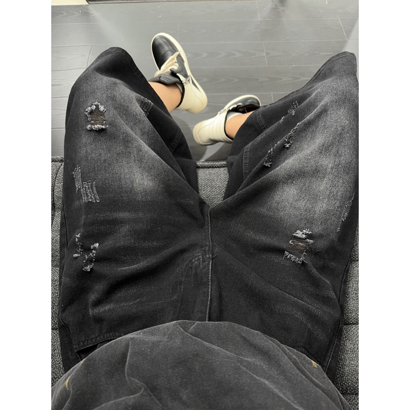 شورت جينز أمريكي للجنسين بتصمي - مراجعة Distressed Jean Rip وسعره