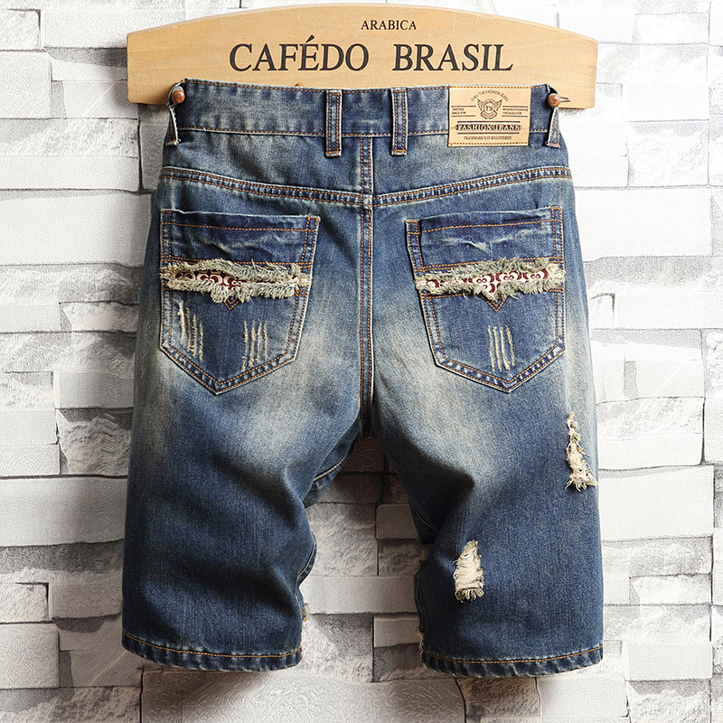 شورت جينز ممزق للرجال بأسلوب ا - مراجعة Distressed Jean Rip وسعره