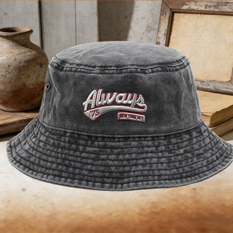 قبعة دلو مطرزة بتصميم Always 7 - مراجعة Bucket Hat Embroidered وسعره