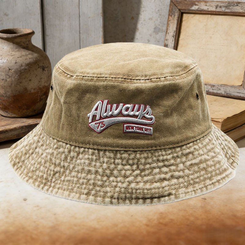 قبعة دلو مطرزة بتصميم Always 7 - مراجعة Bucket Hat Embroidered وسعره