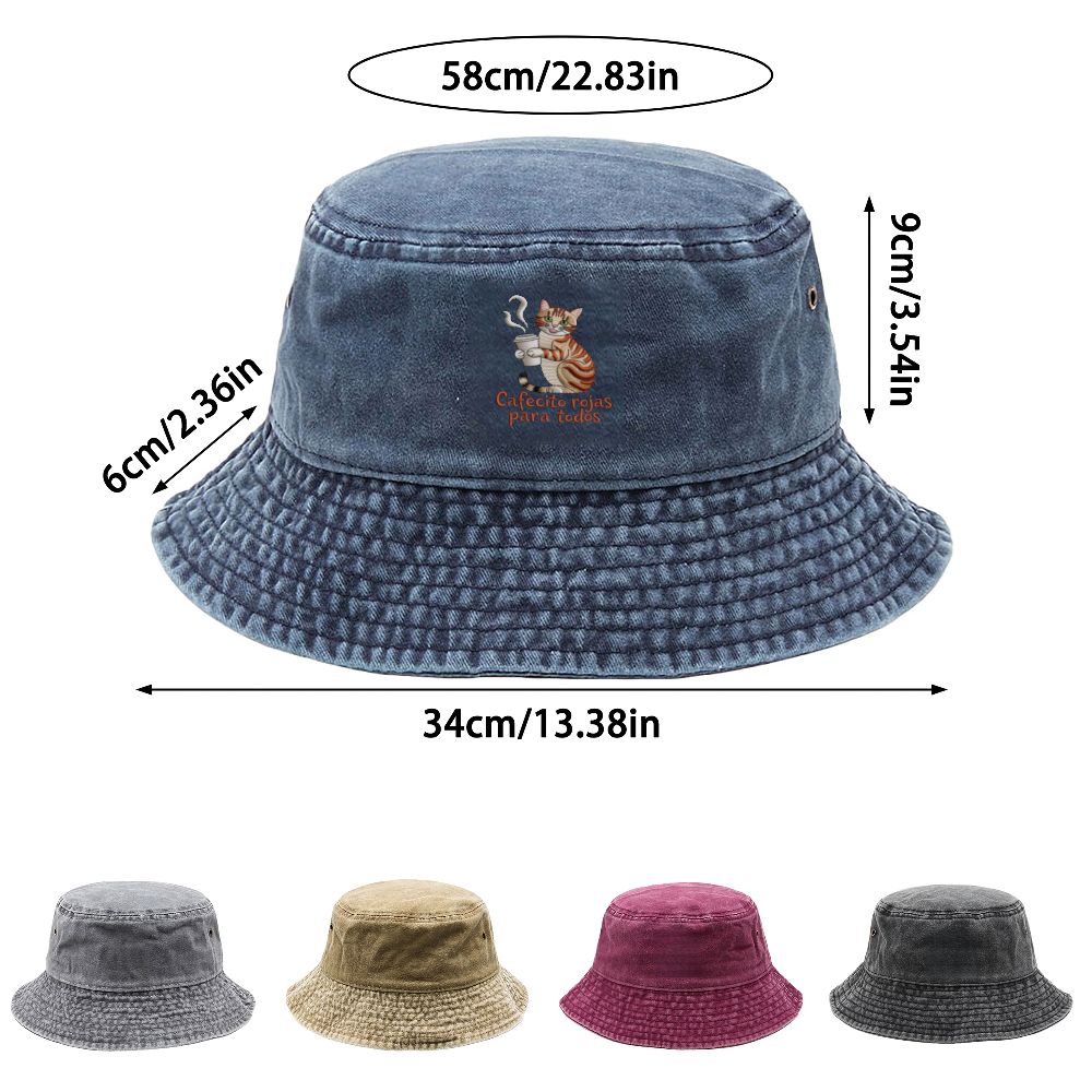 قبعة صياد من الفيسكوز المغسول  - مراجعة Bucket Hat Embroidered وسعره
