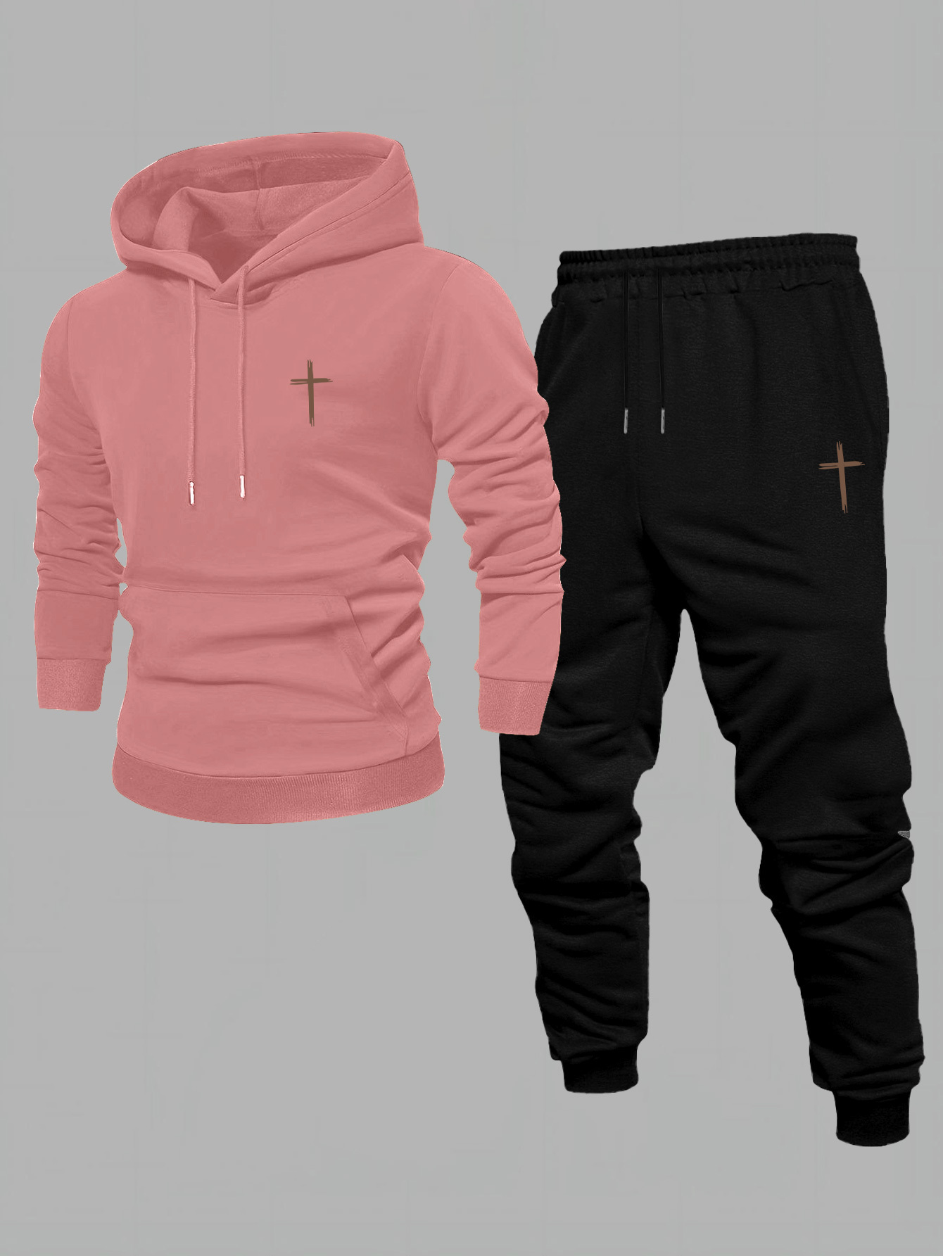 بدلة رياضية رجالية بتصميم صليب - مراجعة Graphic Hoodie Streetwear وسعره