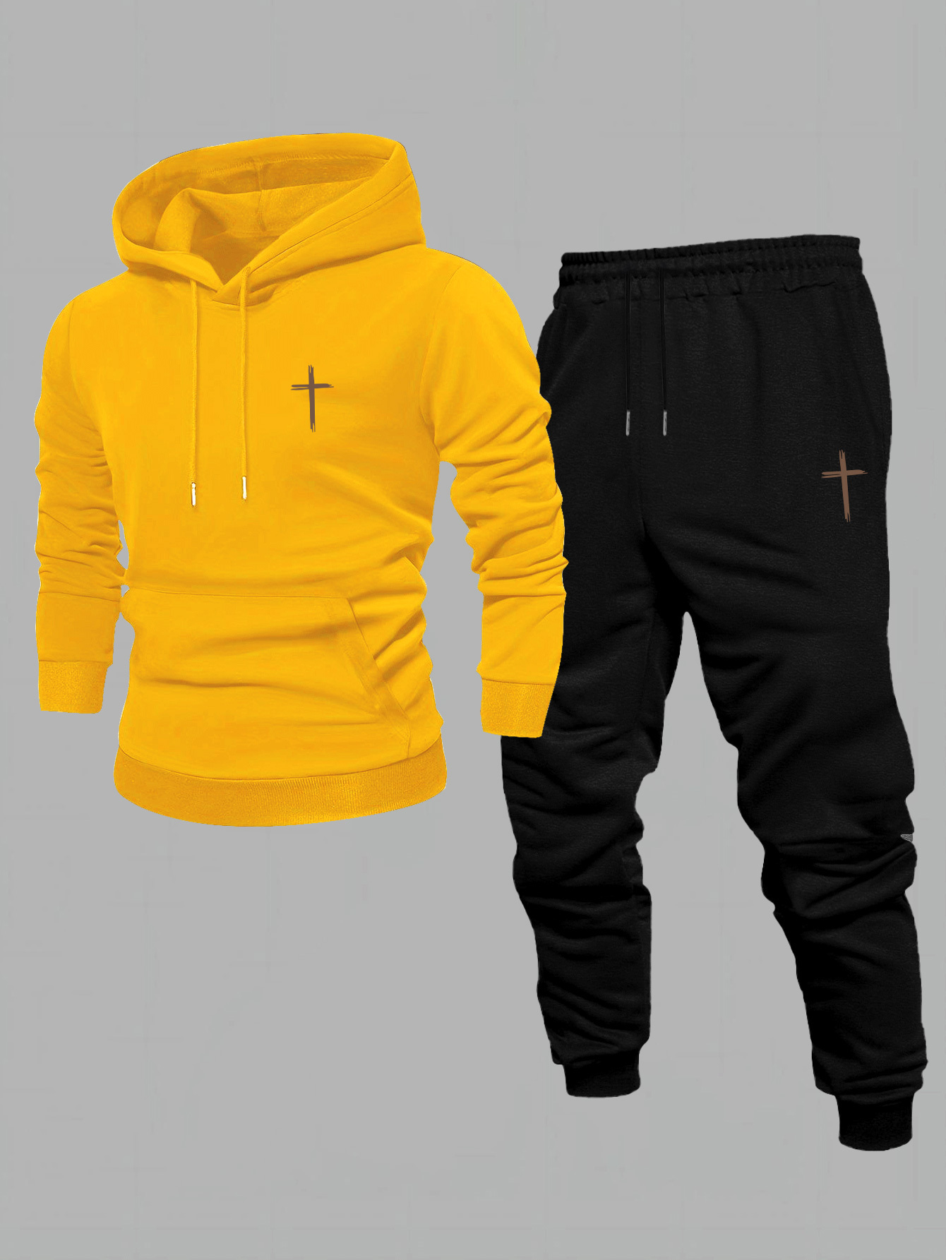 بدلة رياضية رجالية بتصميم صليب - مراجعة Graphic Hoodie Streetwear وسعره