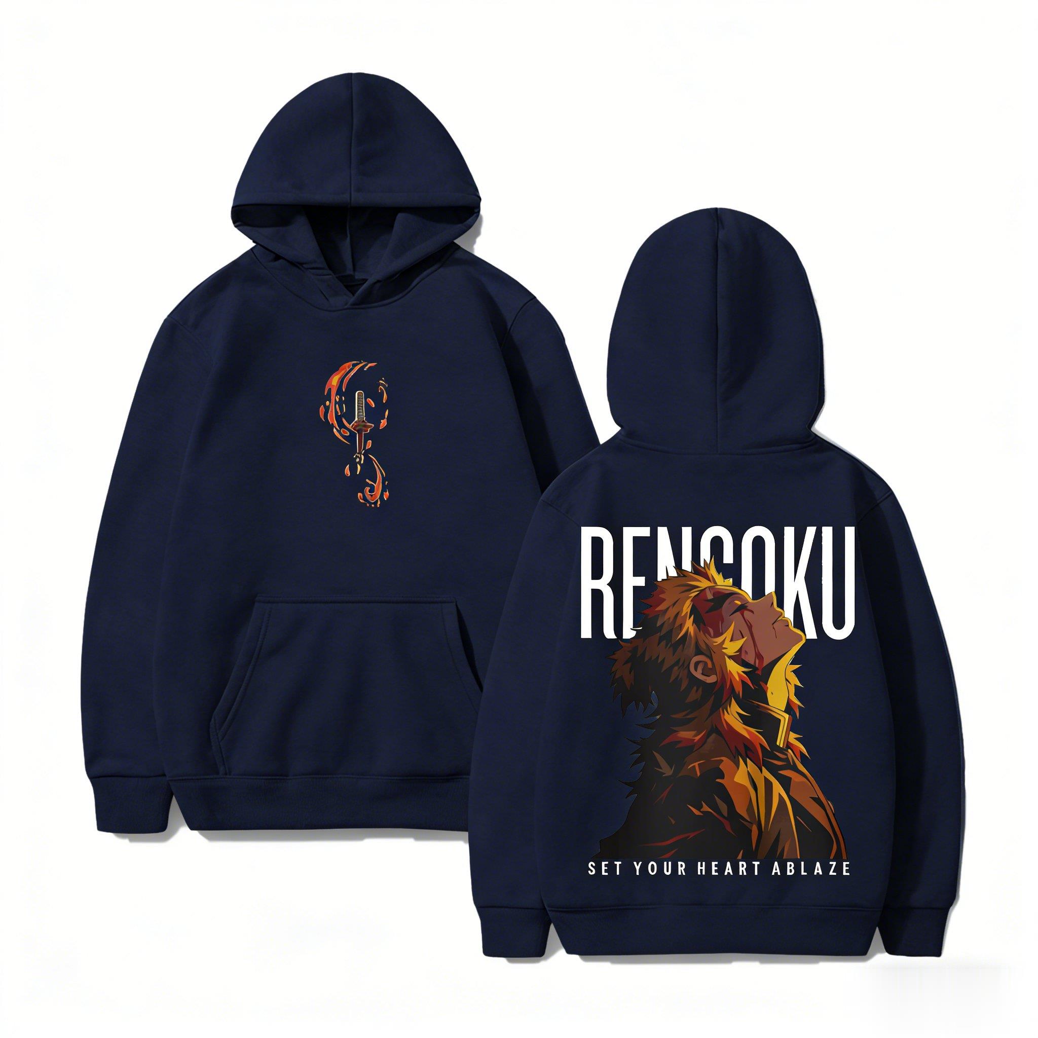 شيطان القاتل Rengoku هوديي أني - مراجعة Graphic Hoodie Streetwear وسعره