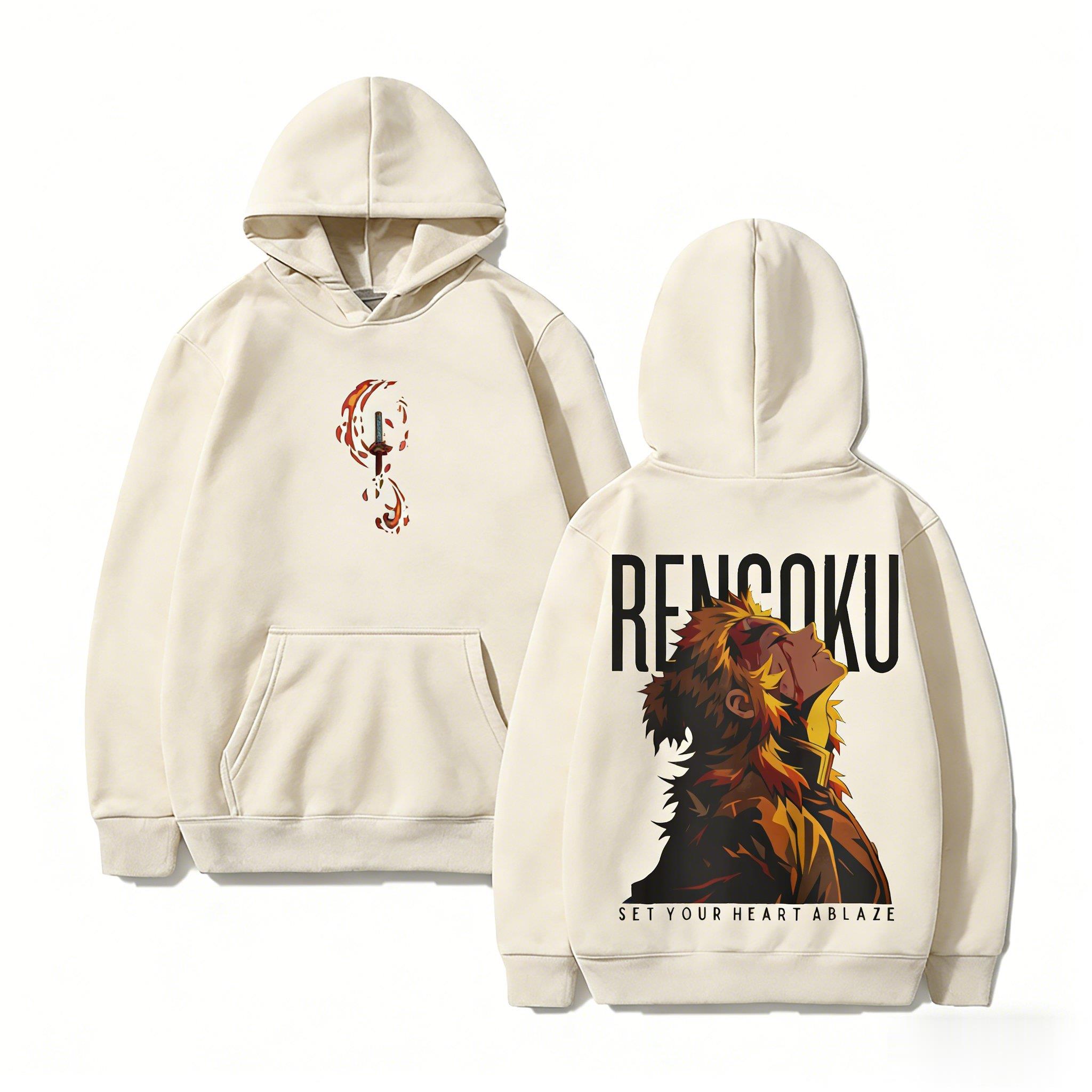 شيطان القاتل Rengoku هوديي أني - مراجعة Graphic Hoodie Streetwear وسعره