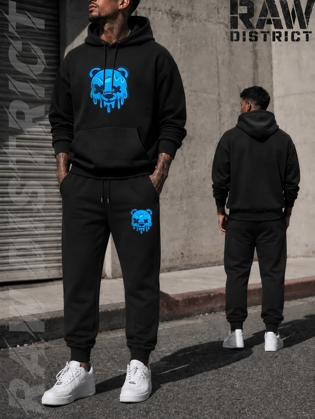 طقم هودي وبنطلون رياضي للرجال، - مراجعة Graphic Hoodie Streetwear وسعره