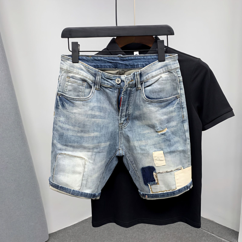 مستقيم الذكور الدنيم السراويل  - مراجعة Distressed Jean Rip وسعره