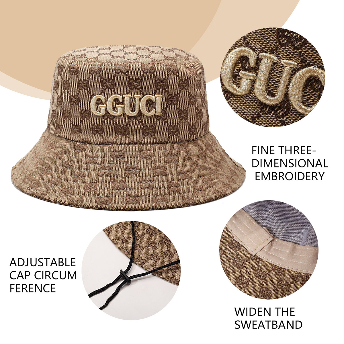 للجنسين أبيض وأسود خطابات مطرز - مراجعة Bucket Hat Embroidered وسعره
