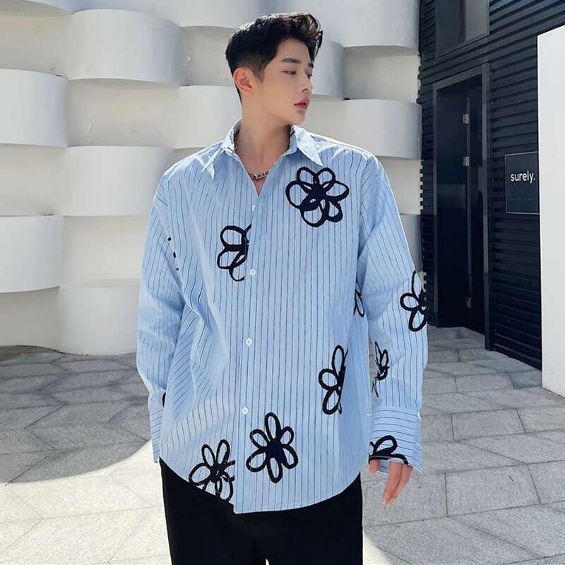 LUZHEN-قميص بأكمام طويلة مطبوع - مراجعة Street Fashion Reviews وسعره