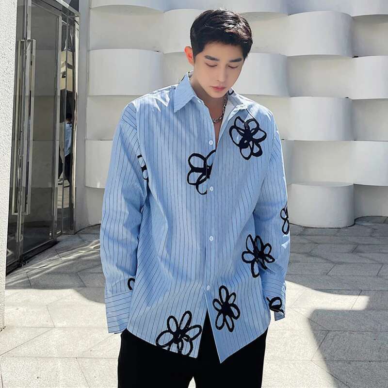 LUZHEN-قميص بأكمام طويلة مطبوع - مراجعة Street Fashion Reviews وسعره